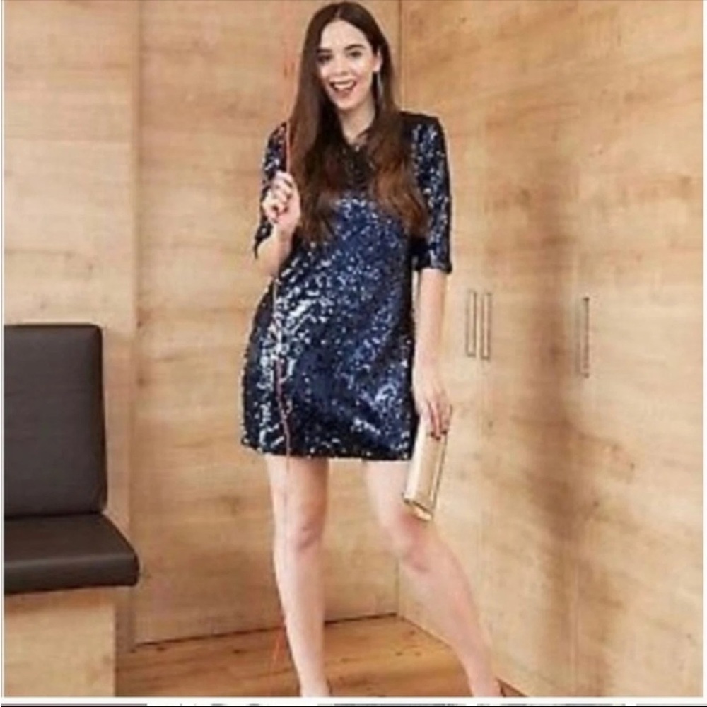 Navy sequined dress by Esmara by Heidi Klum! Size 4 US 36 EU